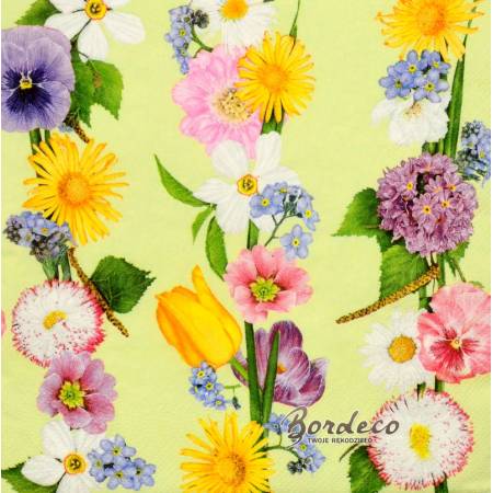 Serwetka decoupage seria DAISY kwiaty w kolumnach 33x33cm